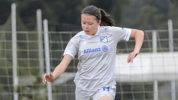 Jugadoras de Millonarios en un partido de la Liga BetPlay Femenina