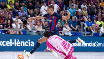 Pito, brasileño del Barça, en el segundo partido de la final celebrada en el Palau Blaugrana.