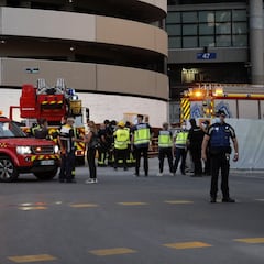 Las imágenes del incendio en el Santiago Bernabéu