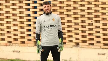 Cristian Álvarez, durante el entrenamiento de ayer.