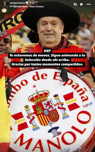 Emotiva despedida de Sergio Ramos a Manolo ¡®el del Bombo¡¯