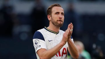 Harry Kane en un partido del Tottenham en la Premier League