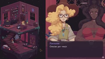 The Cosmic Wheel Sisterhood, Deconstructeam, Devolver Digital, PC, Nintendo Switch, aventura narrativa, cartomancia, brujería