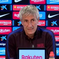 Setién: "Nos vendría bien que Messi marcase el gol 700 contra el Sevilla"