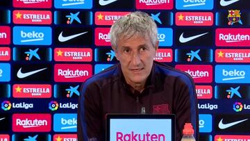 Setién: "Nos vendría bien que Messi marcase el gol 700 contra el Sevilla"