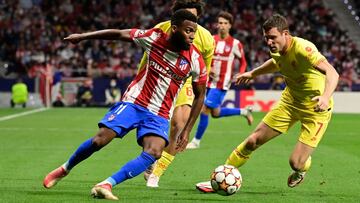 Lemar, durante un partido de Champions contra el Liverpool.