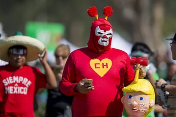 El color de la semifinal entre México y Jamaica en el Rose Bowl