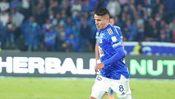 Daniel Cataño durante un partido de Millonarios.