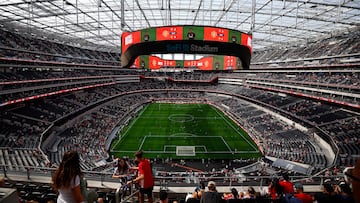INGLEWOOD, CALIFORNIA - JULY 27: A general view before a pre-season friendly match between Manchester United and Arsenal at SoFi Stadium on July 27, 2024 in Inglewood, California. 776149655 Ronald Martinez/Getty Images/AFP (Photo by RONALD MARTINEZ / GETTY IMAGES NORTH AMERICA / Getty Images via AFP)