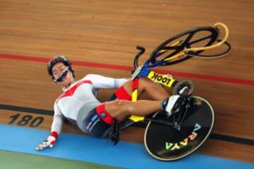 El ciclista japonés Yuta Wakimoto durante la UCI Track Cycling World Championships.