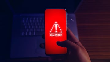 Imagen que muestra un malware en un móvil.