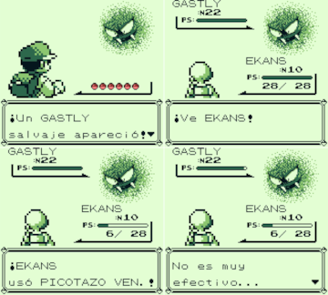 pokemon fantasma veneno ekans gastly
