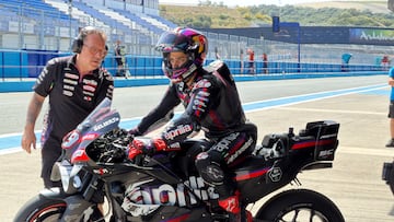 Jorge Martín, en los test de Jerez.