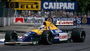 Nigel Mansell con el FW14B en el GP de Australia de 1992