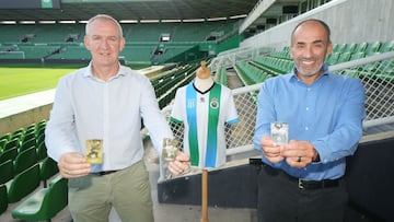 César Anievas y Sebastián Ceria, durante la presentación de los proyectos de la Fundación.