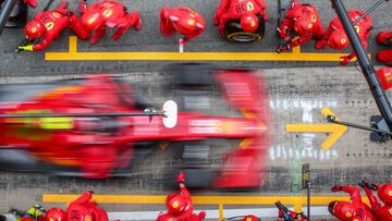 BARCELONA, SPAIN - MAY 09: Carlos Sainz of Ferrari and Spain  during the F1 Grand Prix of Spain at Circuit de Barcelona-Catalunya on May 09, 2021 in Barcelona, Spain. (Photo by Peter Fox/Getty Images)