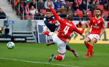 James llegó a cuatro goles con le Bayern en la Bundesliga