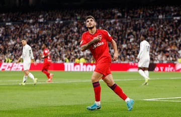 Isaac Romero celebra el 3-1 al Real Madrid. 