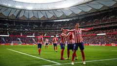 Morata celebra su gol ante el Espanyol. 