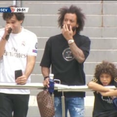 Marcelo mostró su apoyo al Tacon en Valdebebas