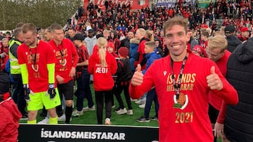 El mediocampista salvadore&ntilde;o, Pablo se consgar&oacute; campe&oacute;n de la liga local al ganar su &uacute;ltimo partido del a&ntilde;o ante el Leiknir de Reikiavik.