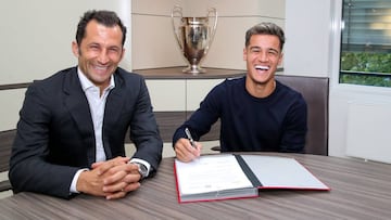 El jugador brasile&ntilde;o reci&eacute;n fichado por el Bayern Munich, Philippe Coutinho.