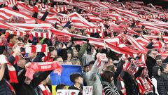 Aficionados del Athletic en San Mamés.