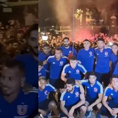 El efusivo banderazo de los hinchas de la U en Arequipa