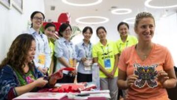 Victoria Azarenka, en un acto promocional en China.