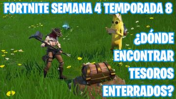 Fortnite Battle Royale - Desaf&iacute;o de la Semana 4 de la Temporada 8: Busca el tesoro enterrado