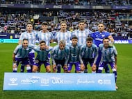 El once del Málaga ante el Valladolid.