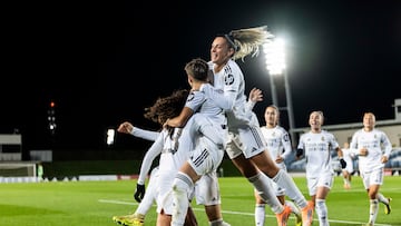 08/11/25 FUTBOL FEMENINO JORNADA 10
PARTIDO PRIMERA DIVISION LIGA F LIGAF
REAL MADRID - ALHAMA
ALEGRIA GOL