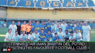 Del Potro enjoys kickabout at Boca's Bombanera