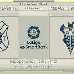 Resumen y goles del Tenerife vs. Albacete de LaLiga SmartBank