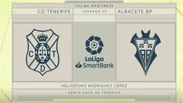 Resumen y goles del Tenerife vs. Albacete de LaLiga SmartBank