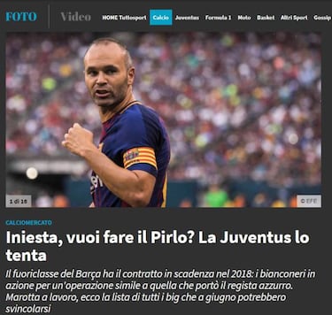 Iniesta renewal deal still outstanding with Juve on stand-by