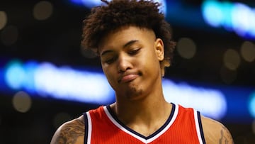 BOSTON, MA - MAY 10: Kelly Oubre Jr. #12 of the Washington Wizards looks on during the second half of Game Five of the Eastern Conference Semifinals against the Boston Celtics at TD Garden on May 10, 2017 in Boston, Massachusetts. The Celtics defeat the Wizards 123-101. NOTE TO USER: User expressly acknowledges and agrees that, by downloading and or using this Photograph, user is consenting to the terms and conditions of the Getty Images License Agreement.   Maddie Meyer/Getty Images/AFP
 == FOR NEWSPAPERS, INTERNET, TELCOS &amp; TELEVISION USE ONLY ==