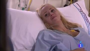 La periodista Laura Gadea en su intervención como actriz en la serie de TVE "Centro Médico"