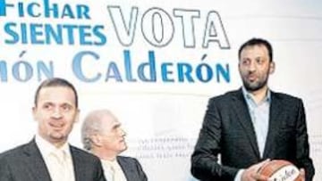 <b>TRIDENTE. </b>Calderón presentó a Divac junto a Pedja Mijatovic.