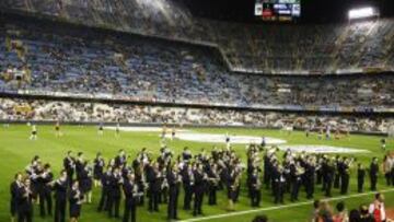 Vista de estadio de Mestalla.