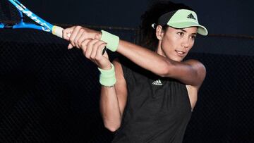 Garbiñe Muguruza posa como imagen de Adidas antes de la gira estadounidense.