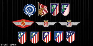 La evolución de los escudos de los equipos de Primera División