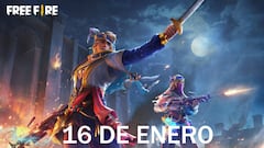 Códigos Free Fire de hoy 16 de enero de 2022; todas las recompensas gratis
