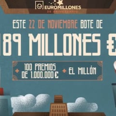 Euromillones: comprobar los resultados del sorteo de 'Lluvia de millones', hoy 22 de noviembre