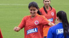 Carolina Pineda, jugadora de la Selecci&oacute;n Colombia femenina durante el microciclo de preparaci&oacute;n previo a los Juegos Panamericanos de Lima 2019