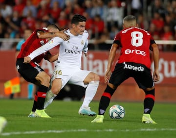 OCTUBRE: James en la visita al Mallorca por LaLiga. Fue el último partido como titular del colombiano en el año. Real Madrid perdió 1-0.