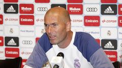 Zidane, en la conferencia de prensa en Montreal.