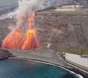 La lava del volcán se lleva también la playa de Los Guirres
