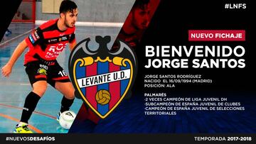 Jorge Santos, nuevo jugador del Levante UD FS.