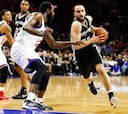 Manu Ginóbili se dosifica en la victoria ante los Sixers